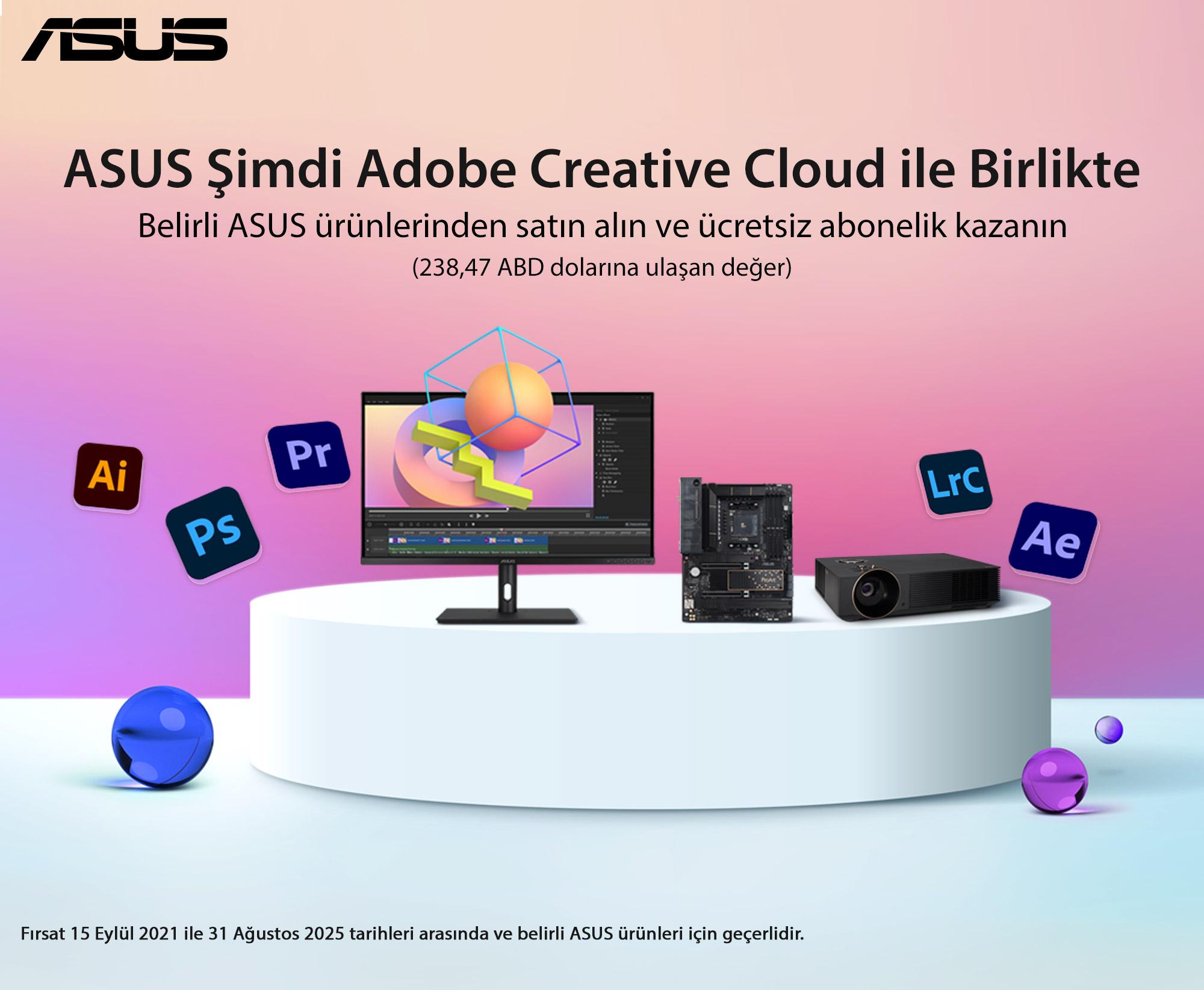 ASUS ŞİMDİ ADOBE CREATIVE CLOUD İLE BİRLİKTE