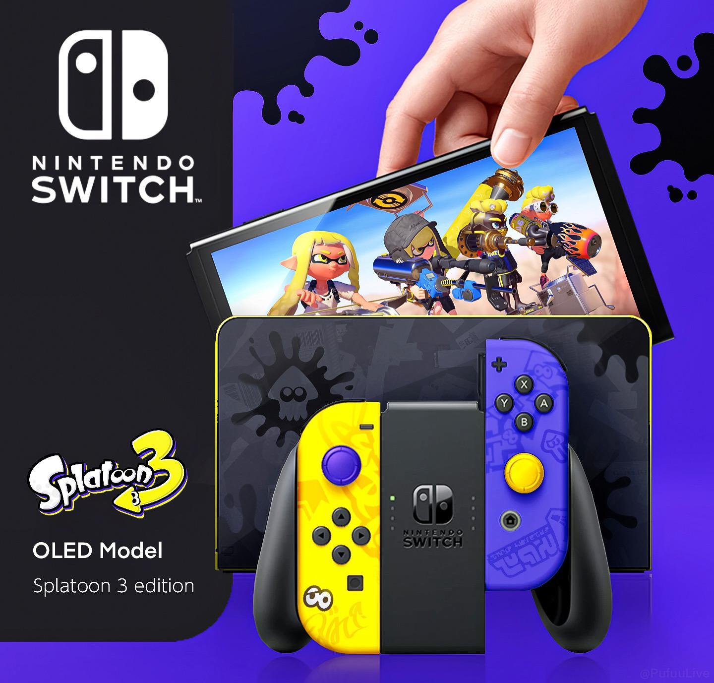 Nintendo Switch OLED Splatoon 3 edition concept : r/splatoon