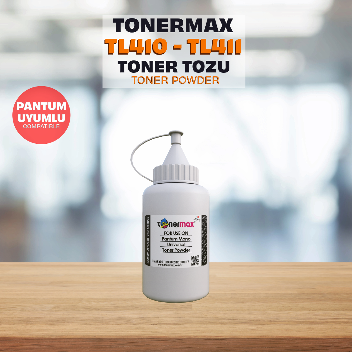Tonermax Pantum TL410 / TL411X Uyumlu Toner Tozu 1000 GR. / M6700 / M7100 / M7200 / P3010 / P3300 / M6800