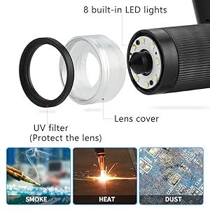 UV filtresi ve lens kapağı