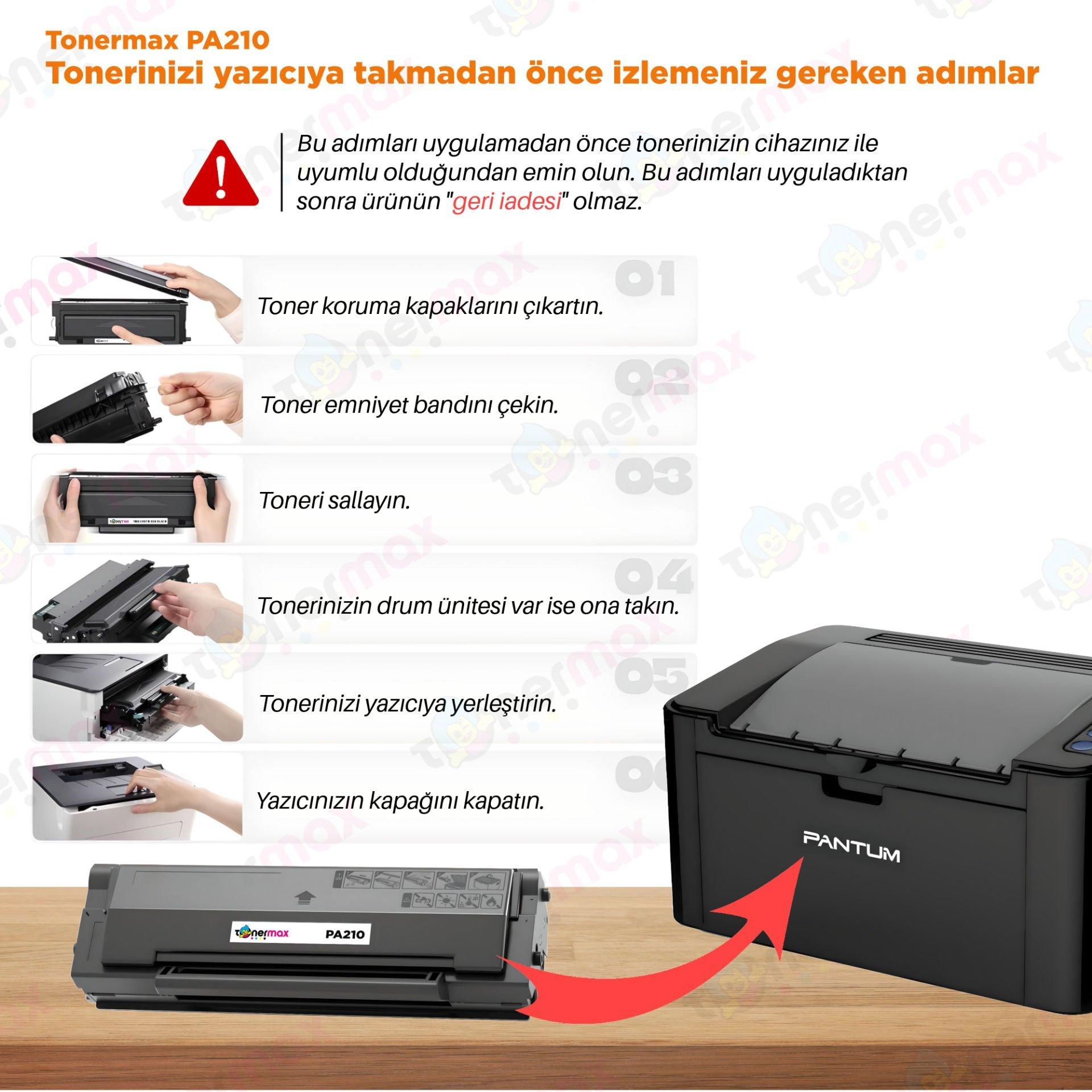 Pantum PA210 Muadil Toner / P2200 / P2500 / M6500 / M6550 / M6600