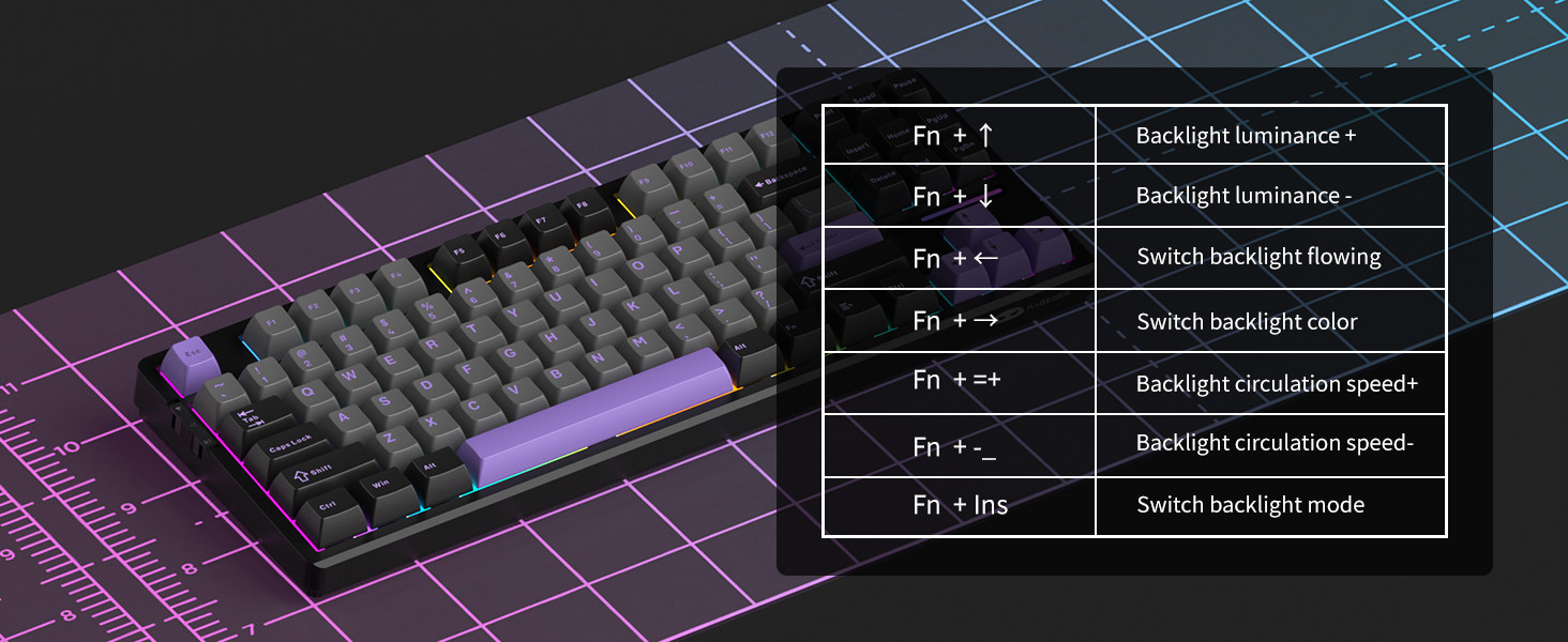 MageGee Light87 87 Tuş RGB Hot-Swap Kablolu Mekanik Siyah Gaming Klavye