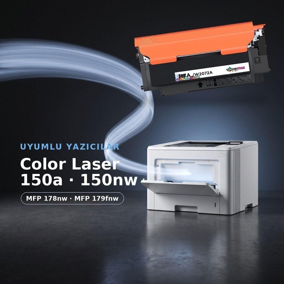 W2072A Sarı Muadil Toner uyumlu yazıcı modelleri