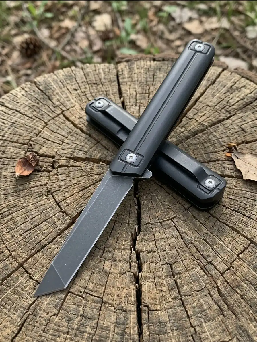 Knivox Browning Profesyonel Siyah Tanto D2 Çelik Çakı