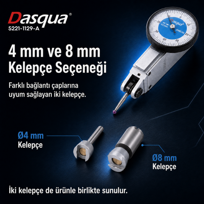 Dasqua 5221-1129-A için 4 mm ve 8 mm bağlantı sapları