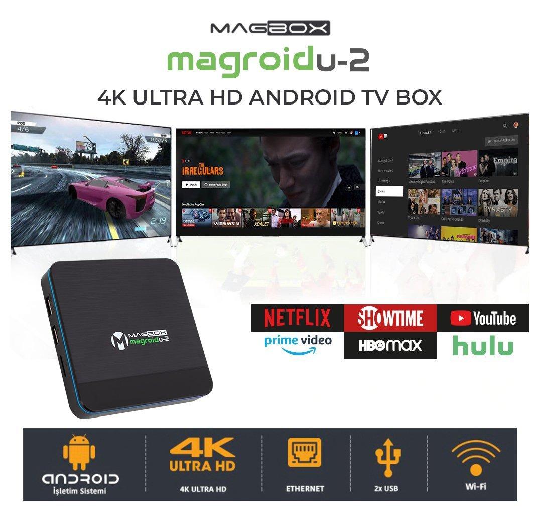 Magbox Magroid U2 4 GB Ram 32 GB HDD 4K Tv Box (Android 9.1)