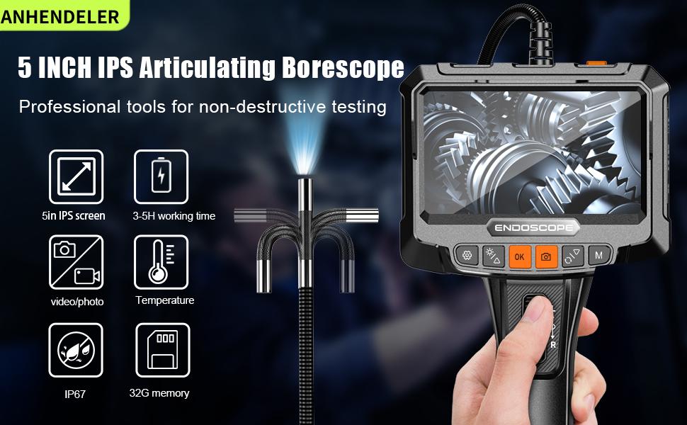 Işıkla Eklemli Borescope