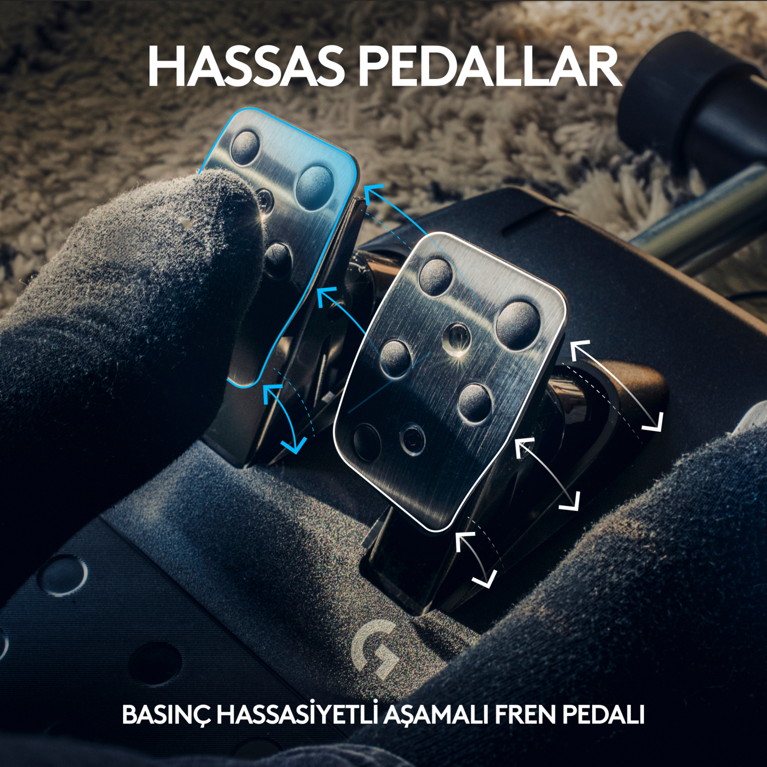 Logitech G923 TrueForce Yarış Direksiyonu ve Pedal