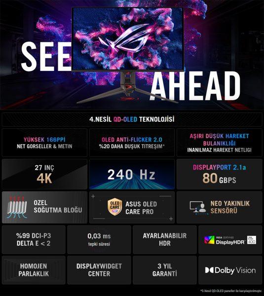 ASUS ROG Swift OLED PG27UCDM Gaming Monitör h3