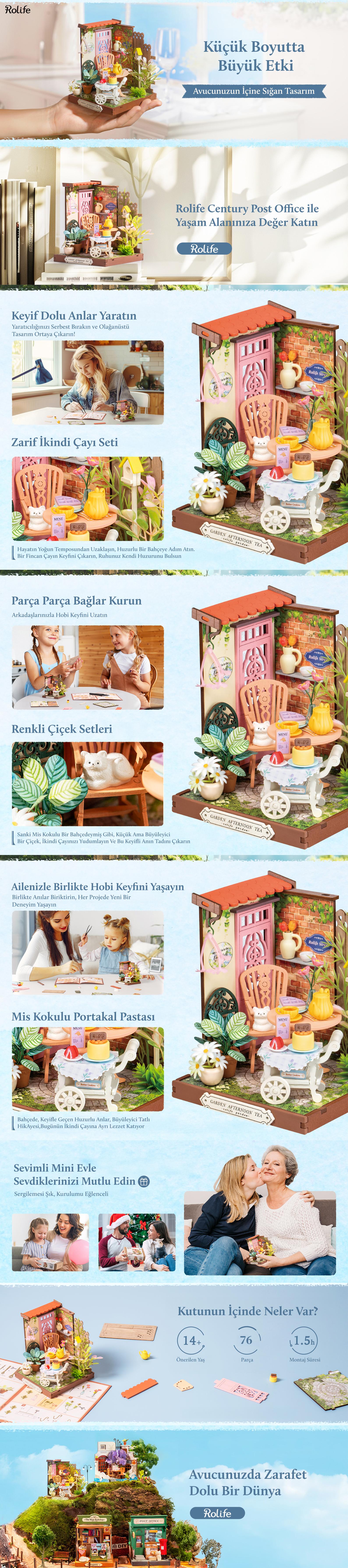 Rolife DS038 Fancy Tea Yard DIY Miniature House