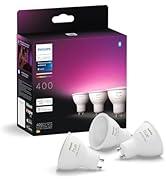 Philips Hue White & Color Ambiance GU10 LED spot 3'lü paket (400 lm), kısılabilir LED lambalar...
