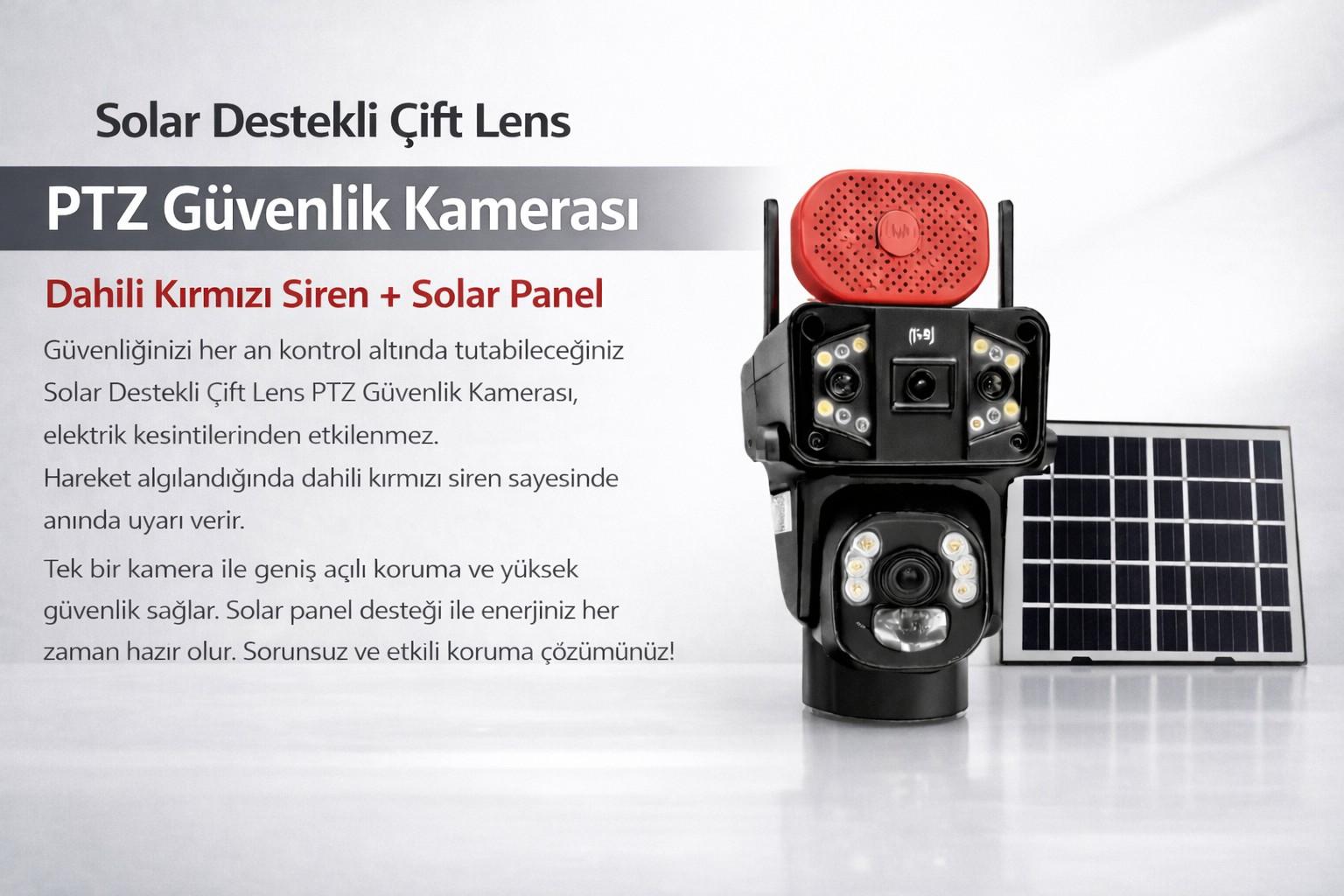 UNW-X59 2’li 4G Solar Güvenlik Kamerası (1 Sabit + 1 Hareketli) eSIM’li, 20GB İnternet Dahil, 32GB SD Kart Hediyeli, 12MP, Renkli Gece Görüşlü Görsel 3