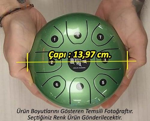 14cm çapında hediyelik Steel Tongue Drum