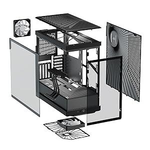 Hyte Y40 Siyah Temperli Cam Usb 3 2 Atx Mid Tower Gaming Kasa Cs Hyte Y40 B H5