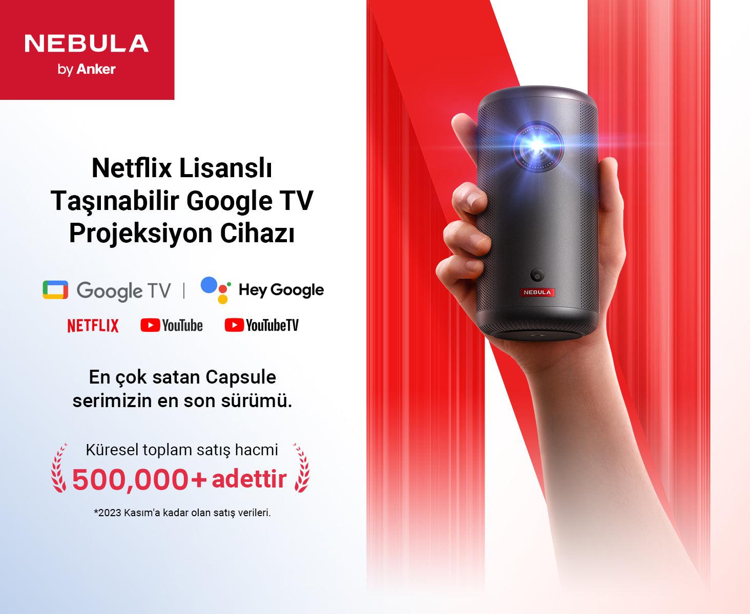 Anker Nebula Capsule 3 Akıllı Taşınabilir Projeksiyon Cihazı