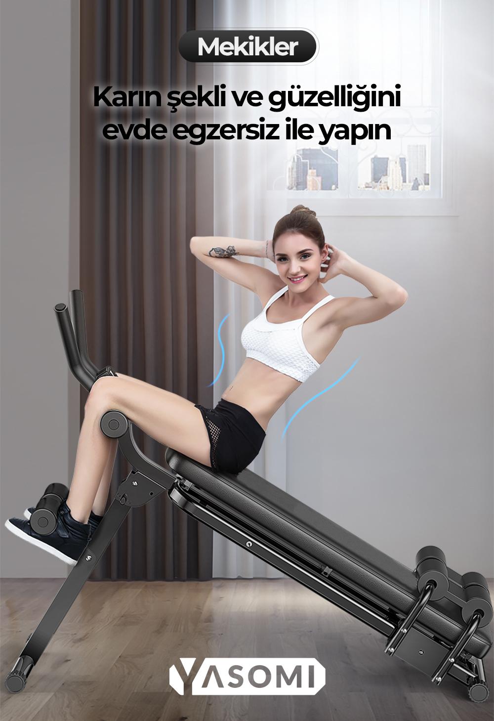 Yasomi YSM X-Fit 120 KG Kapasiteli Çok Fonksiyonlu Spor Oturma Benchi