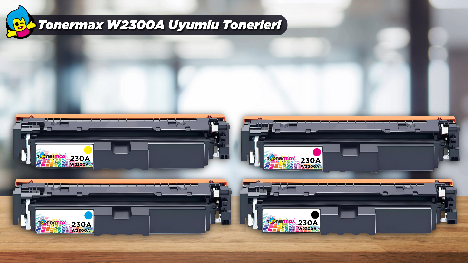 Tonermax 230A W2300A Muadil Toner Seti