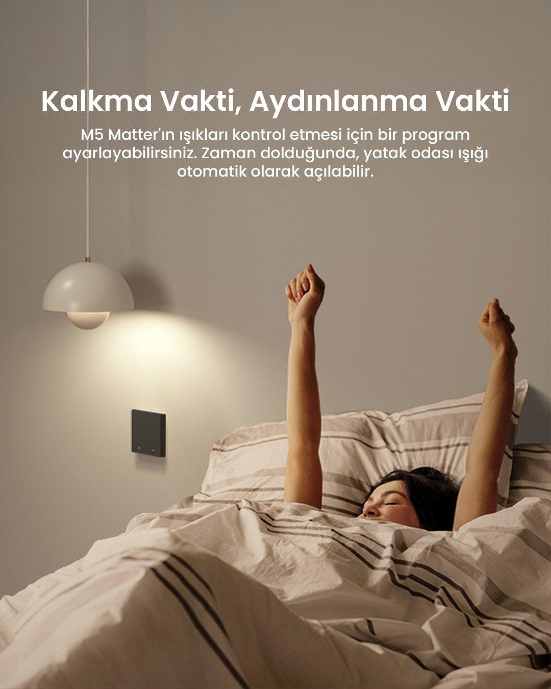 SONOFF M5 Matter Koyu Gri Akıllı Duvar Anahtarı