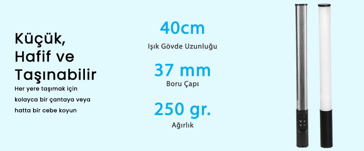Gdx TB-40 RGB Led Tüp Işık (Uzunluk: 40 cm) Gdx TB-40 RGB Led Tüp Işık (Uzunluk: 40 cm)
