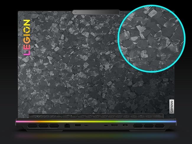 Her Legion 9i (16” Intel) benzersiz bir karbon desenine sahiptir.