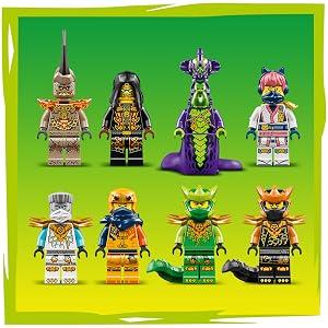 8 NINJAGO minifigürü