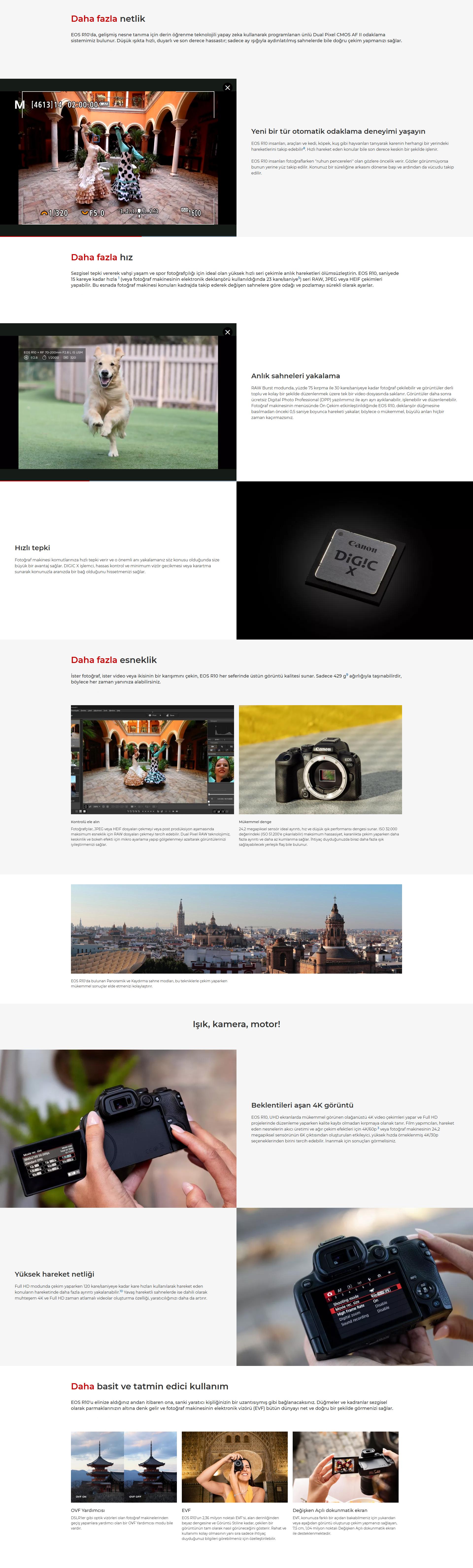 Canon Eos R10 daha fazla netli daha fazla hız daha fazla esneklik